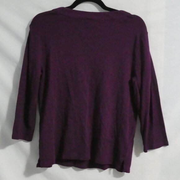 RAFAELLA STUDIO | large | Purple Long Sleeve Top | Scoop Neck - Picture 2 of 14